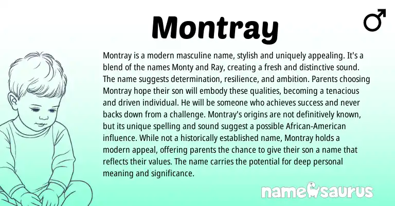 Infographic about Montray name meaning, Montray is a name from Other origin(s).