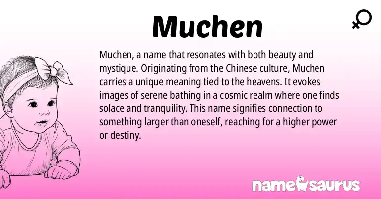 Infographic about Muchen name meaning, Muchen is a name from Chinese origin(s).