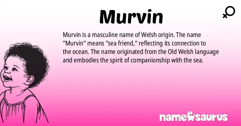 Infographic about Murvin name meaning, Murvin is a name from Welsh origin(s).