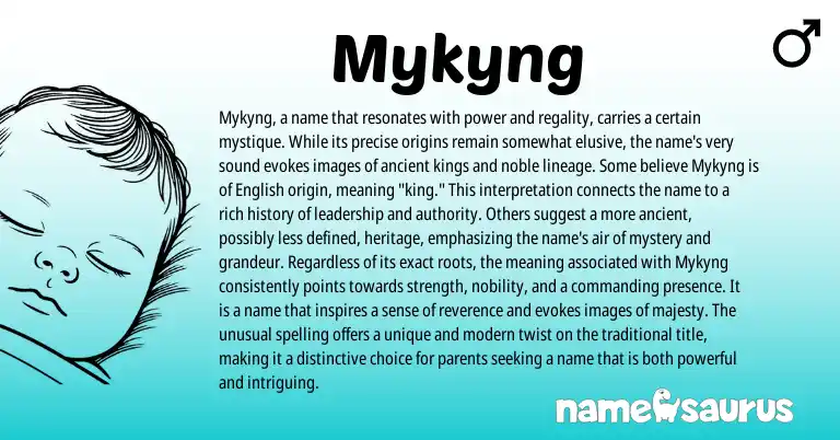 Infographic about Mykyng name meaning, Mykyng is a name from Other origin(s).