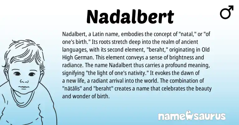 Infographic about Nadalbert name meaning, Nadalbert is a name from Old High German, Latin origin(s).