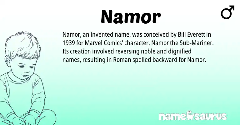 Infographic about Namor name meaning, Namor is a name from Roman origin(s).