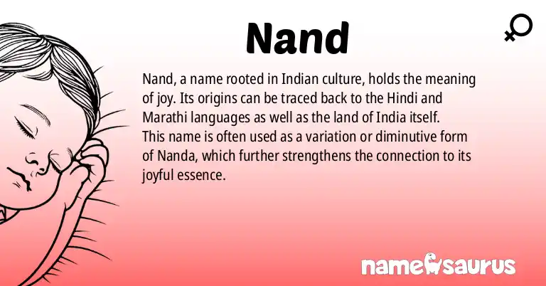 Infographic about Nand name meaning, Nand is a name from Indian, Hindi, Marathi, Punjabi origin(s).