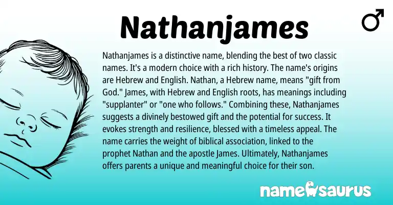 Infographic about Nathanjames name meaning, Nathanjames is a name from English origin(s).