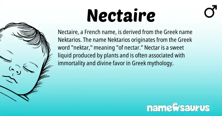 Infographic about Nectaire name meaning, Nectaire is a name from French, Greek origin(s).