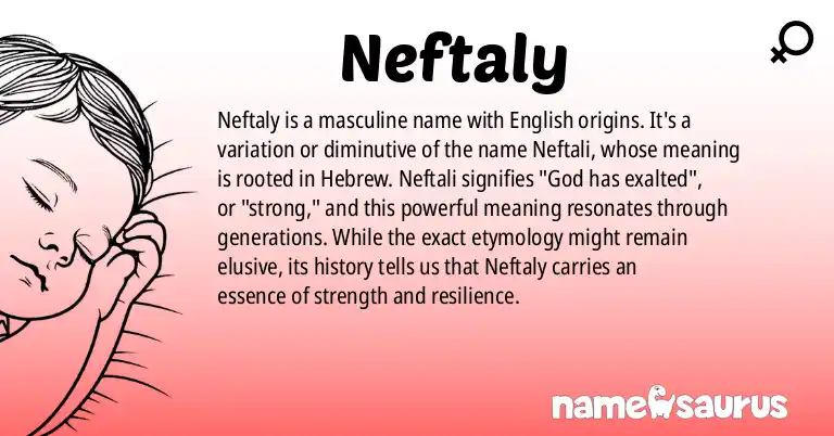 Infographic about Neftaly name meaning, Neftaly is a name from English origin(s).