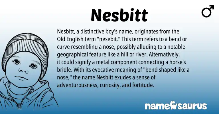 Infographic about Nesbitt name meaning, Nesbitt is a name from Old English origin(s).