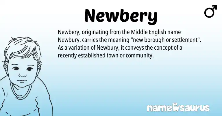 Infographic about Newbery name meaning, Newbery is a name from Middle English origin(s).