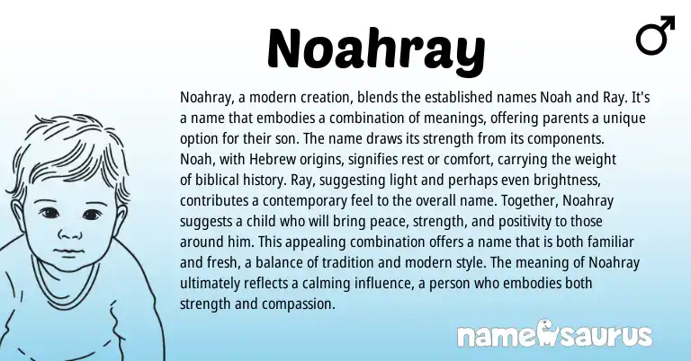 Infographic about Noahray name meaning, Noahray is a name from Other origin(s).