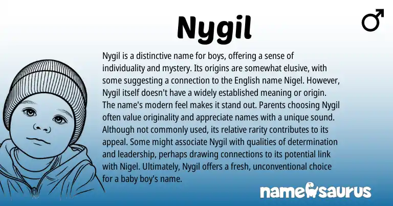 Infographic about Nygil name meaning, Nygil is a name from Other origin(s).