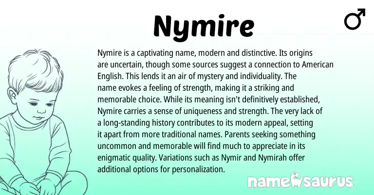 Infographic about Nymire name meaning, Nymire is a name from Other origin(s).