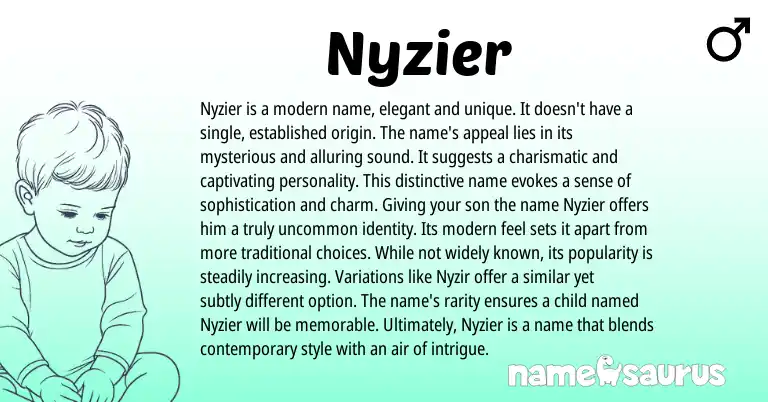 Infographic about Nyzier name meaning, Nyzier is a name from Other origin(s).