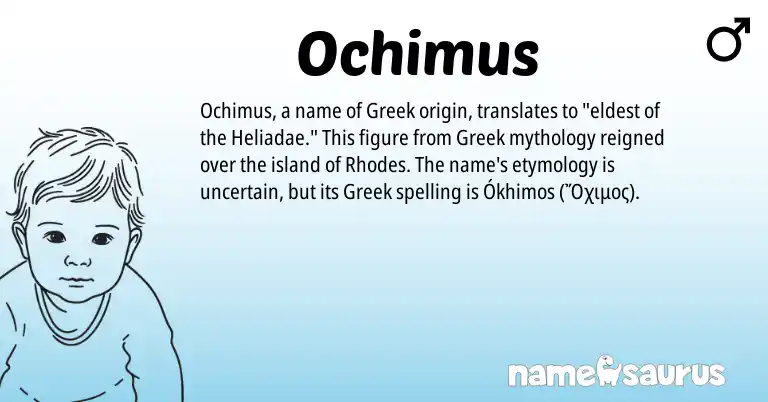 Infographic about Ochimus name meaning, Ochimus is a name from Greek origin(s).