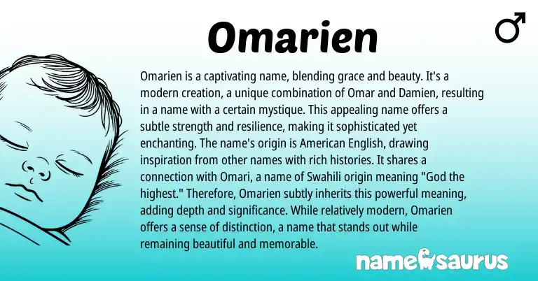 Infographic about Omarien name meaning, Omarien is a name from Other origin(s).