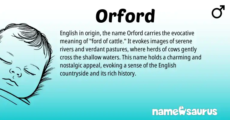 Infographic about Orford name meaning, Orford is a name from English origin(s).