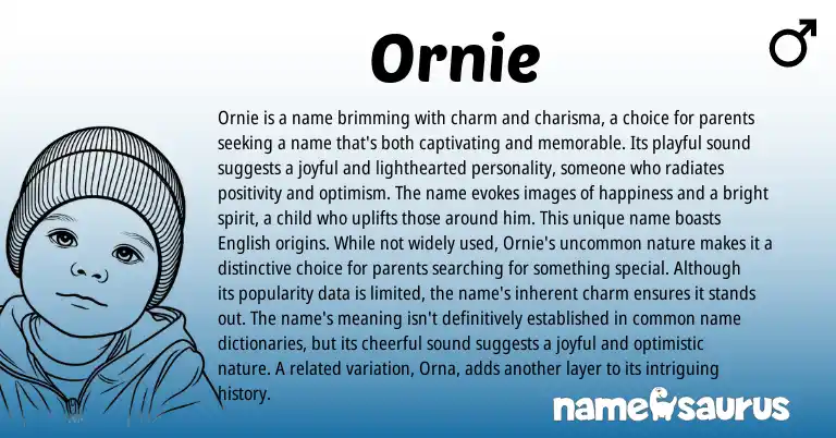 Infographic about Ornie name meaning, Ornie is a name from Other origin(s).
