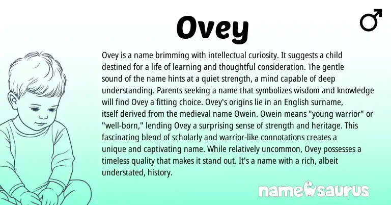 Infographic about Ovey name meaning, Ovey is a name from Other origin(s).