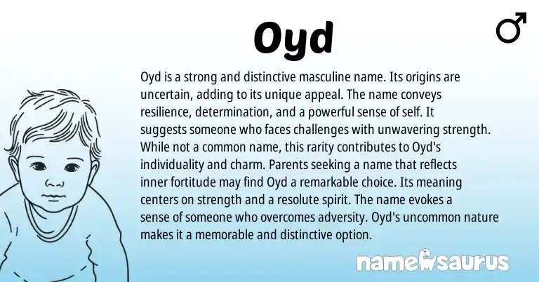 Infographic about Oyd name meaning, Oyd is a name from English origin(s).