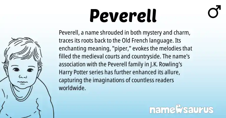 Infographic about Peverell name meaning, Peverell is a name from Old French origin(s).