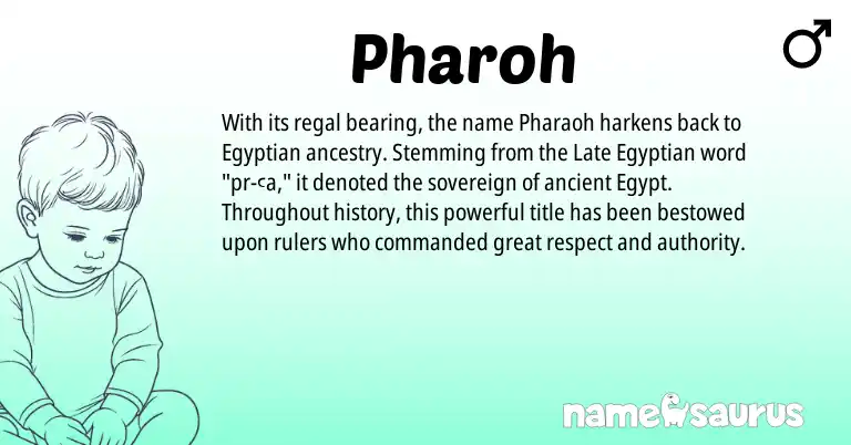 Infographic about Pharoh name meaning, Pharoh is a name from Egyptian origin(s).