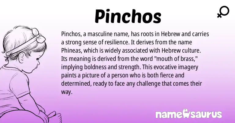 Infographic about Pinchos name meaning, Pinchos is a name from N/A origin(s).