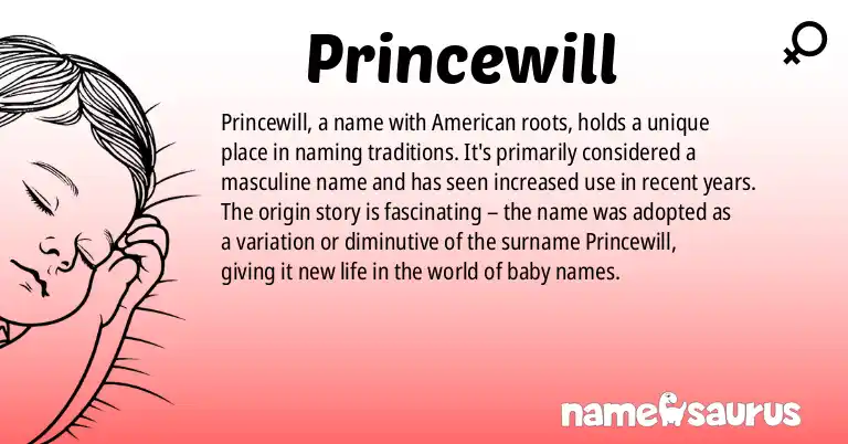 Infographic about Princewill name meaning, Princewill is a name from American origin(s).