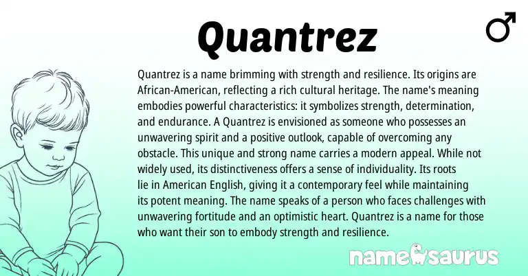 Infographic about Quantrez name meaning, Quantrez is a name from Other origin(s).