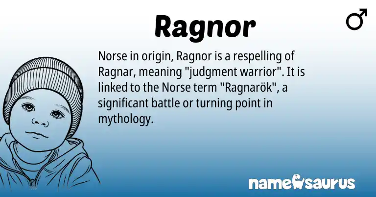 Infographic about Ragnor name meaning, Ragnor is a name from Norse origin(s).