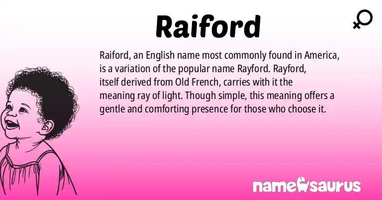 Infographic about Raiford name meaning, Raiford is a name from English (American) origin(s).
