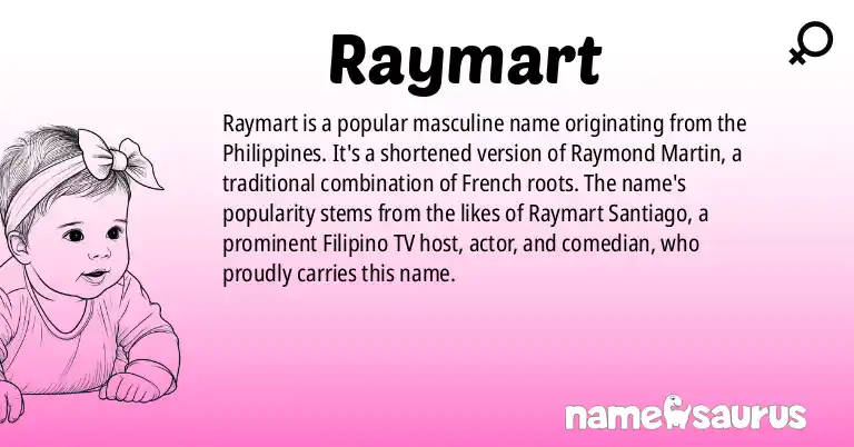 Infographic about Raymart name meaning, Raymart is a name from Filipino origin(s).
