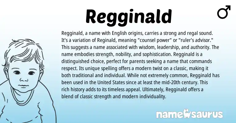 Infographic about Regginald name meaning, Regginald is a name from Other origin(s).