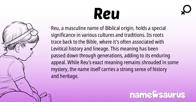 Infographic about Reu name meaning, Reu is a name from Biblical origin(s).