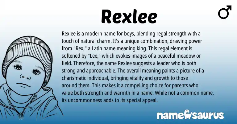Infographic about Rexlee name meaning, Rexlee is a name from Other origin(s).