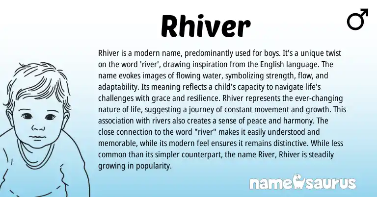 Infographic about Rhiver name meaning, Rhiver is a name from Other origin(s).