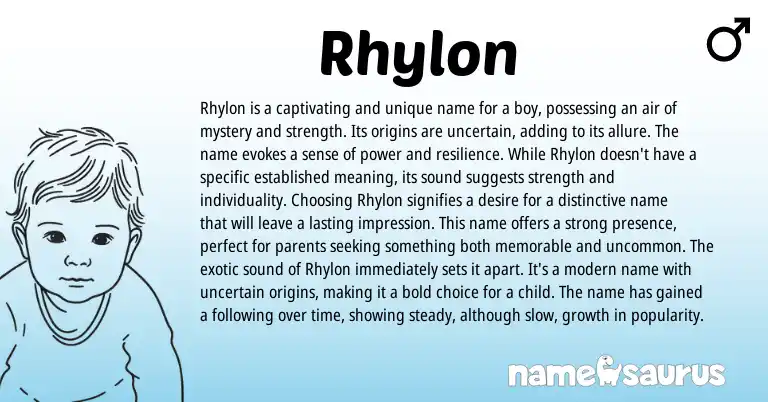 Infographic about Rhylon name meaning, Rhylon is a name from Other origin(s).