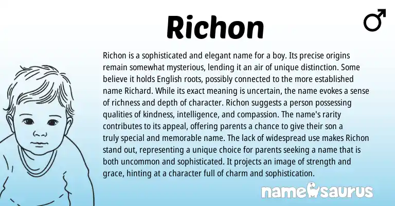 Infographic about Richon name meaning, Richon is a name from Other origin(s).