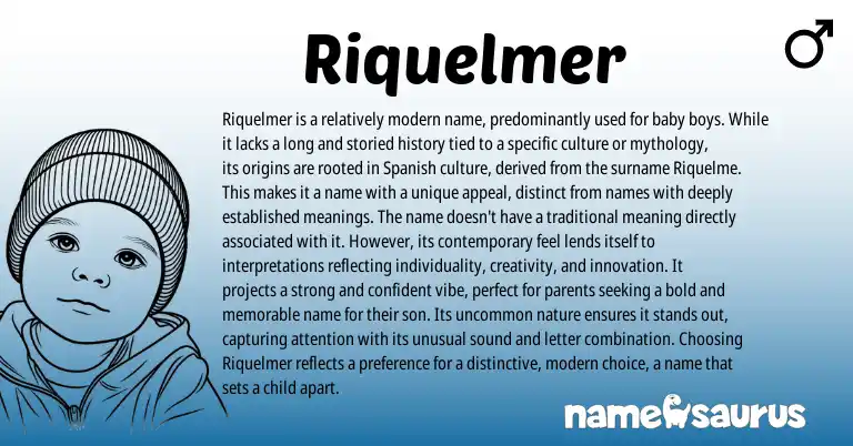 Infographic about Riquelmer name meaning, Riquelmer is a name from Other origin(s).
