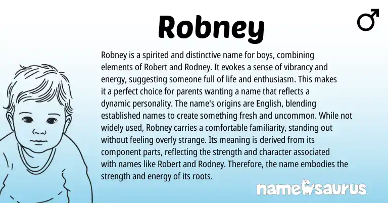 Infographic about Robney name meaning, Robney is a name from Other origin(s).
