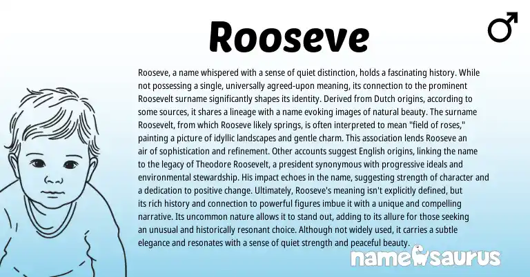 Infographic about Rooseve name meaning, Rooseve is a name from Dutch origin(s).