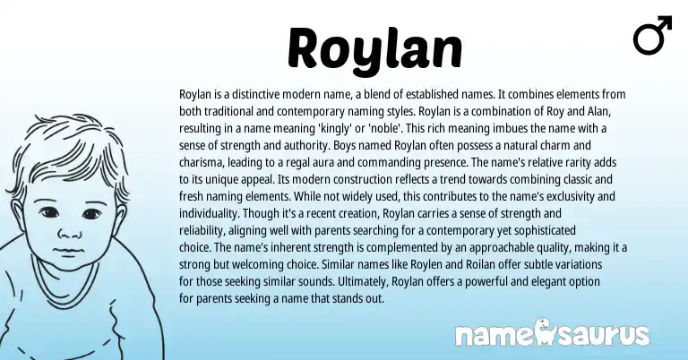 Infographic about Roylan name meaning, Roylan is a name from Other origin(s).