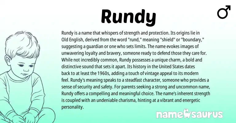Infographic about Rundy name meaning, Rundy is a name from English origin(s).