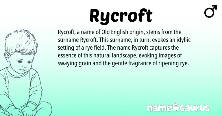 Infographic about Rycroft name meaning, Rycroft is a name from Old English origin(s).