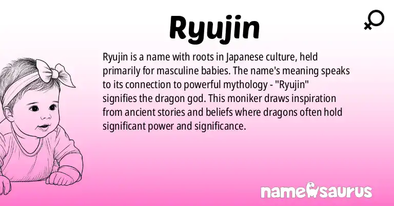 Infographic about Ryujin name meaning, Ryujin is a name from Japanese origin(s).