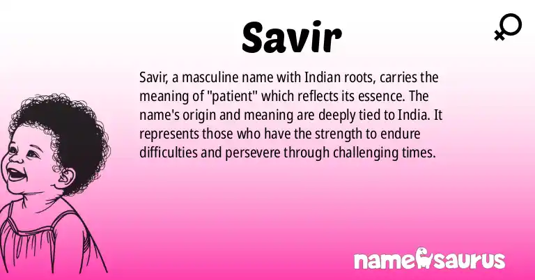Infographic about Savir name meaning, Savir is a name from Indian origin(s).