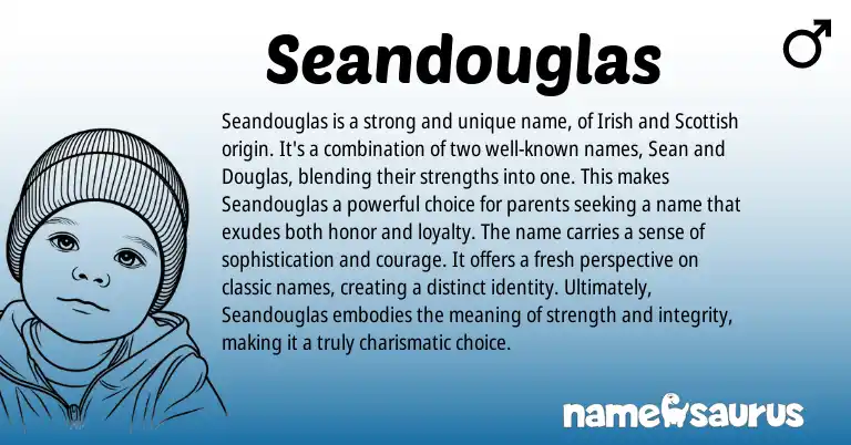 Infographic about Seandouglas name meaning, Seandouglas is a name from Scottish, Irish origin(s).
