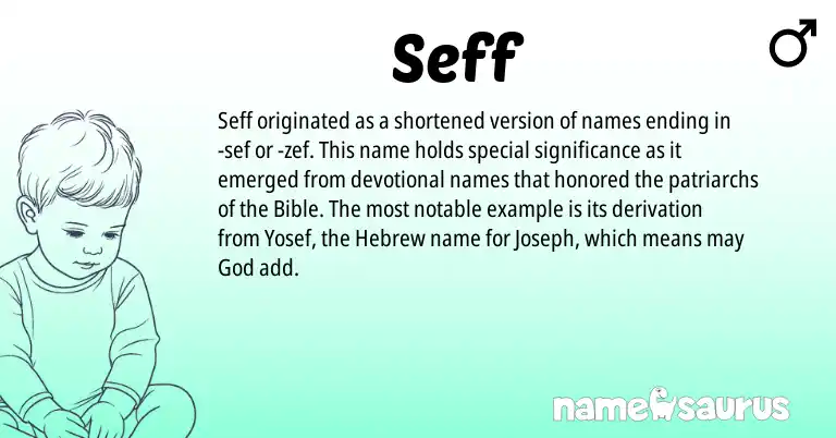 Infographic about Seff name meaning, Seff is a name from Hebrew origin(s).