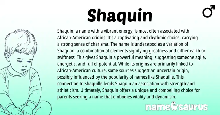 Infographic about Shaquin name meaning, Shaquin is a name from Other origin(s).