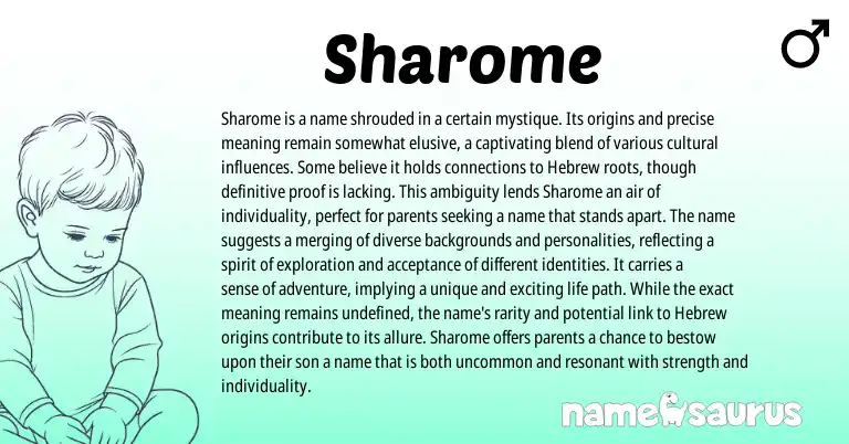 Infographic about Sharome name meaning, Sharome is a name from Other origin(s).
