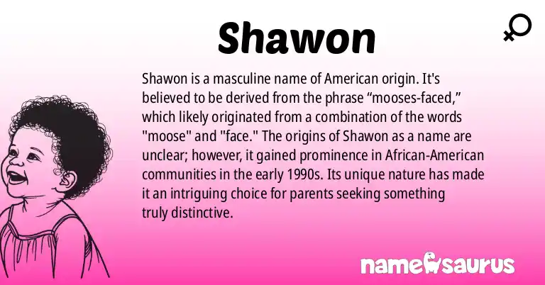 Infographic about Shawon name meaning, Shawon is a name from American origin(s).