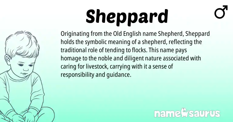 Infographic about Sheppard name meaning, Sheppard is a name from Old English origin(s).